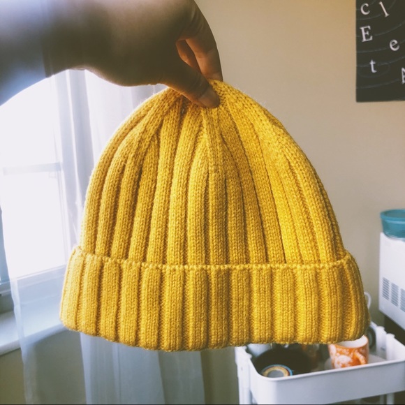Urban Outfitters Banana Yellow Beanie 